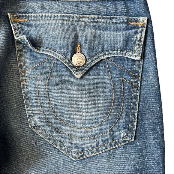 True Religion Bootcut Back Flap Pocket Blue Jeans Size 30 - Picture 7 of 11